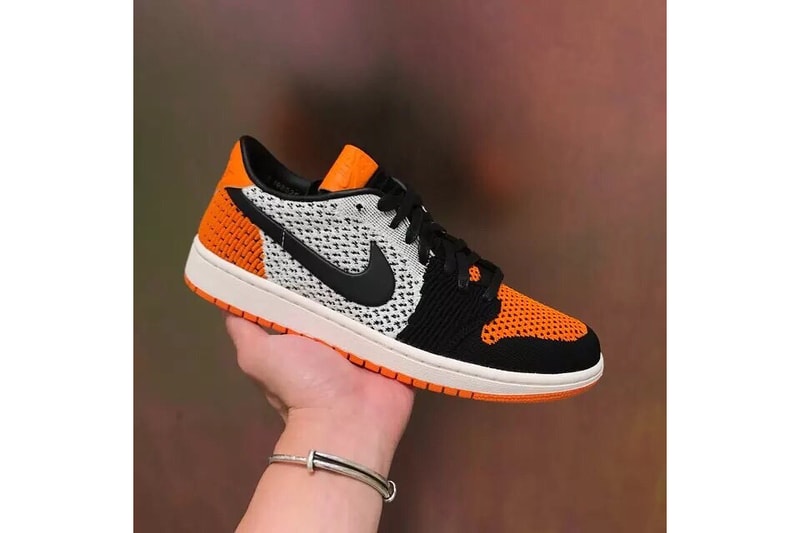 Air Jordan 1 Low flyknit Shattered Backboard colorway First Look China black orange white Michael Jordan footwear sneaker