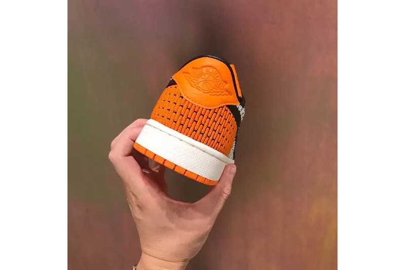 Air Jordan 1 Low flyknit Shattered Backboard colorway First Look China black orange white Michael Jordan footwear sneaker