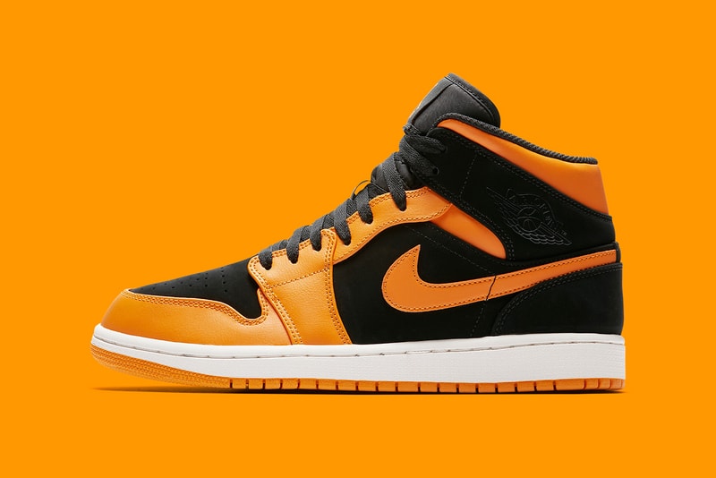 Air Jordan 1 Mid Orange Peel Release Shattered Backboard Black Toe