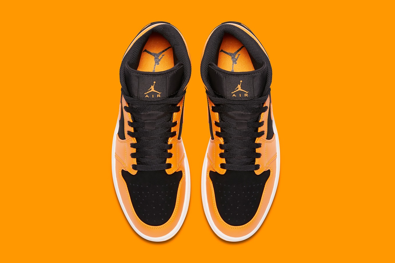 Air Jordan 1 Mid Orange Peel Release Shattered Backboard Black Toe