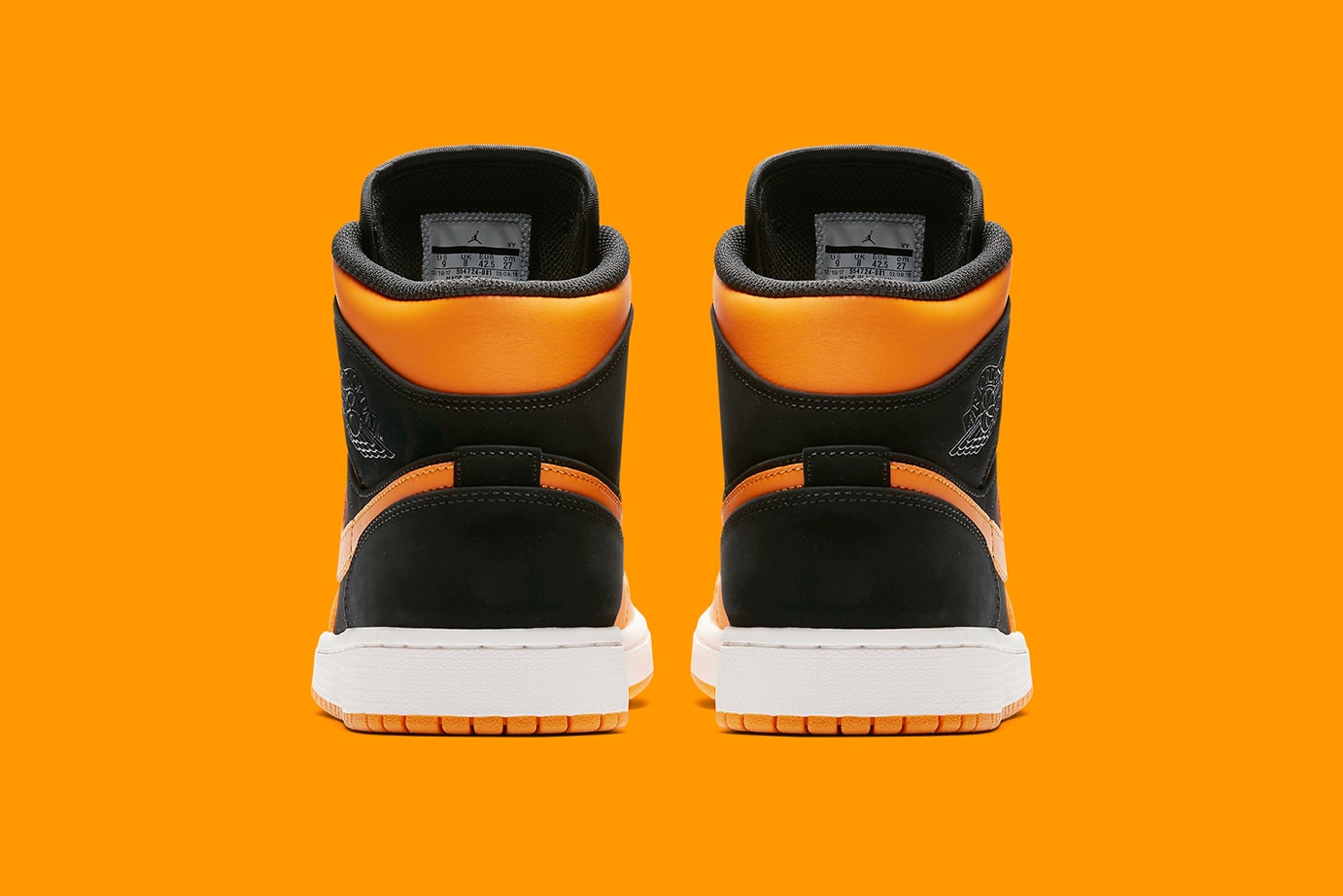 Air Jordan 1 Mid Orange Peel Release Shattered Backboard Black Toe