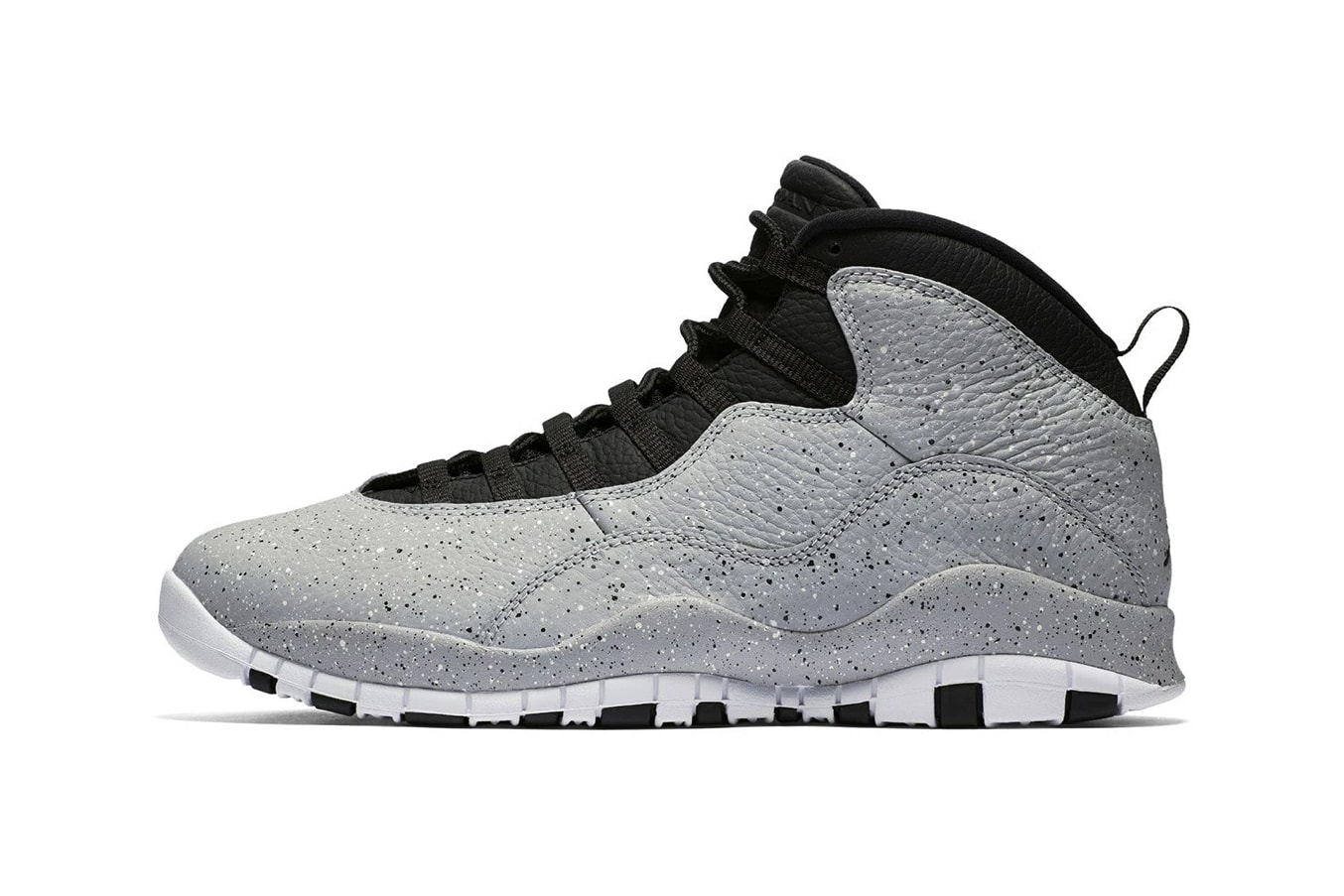 Air Jordan 10 Retro “Light Smoke” Release date jordan brand info drop sneaker footwear black white grey speckled Michael jordan