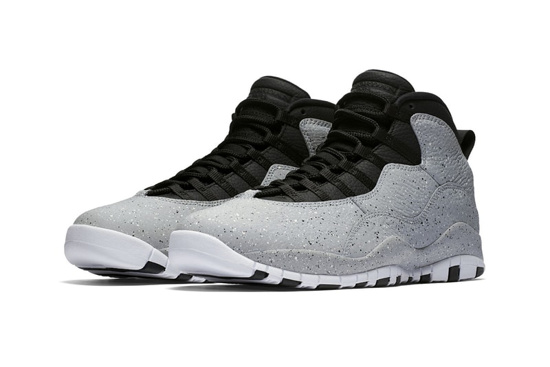 Air Jordan 10 Retro “Light Smoke” Release date jordan brand info drop sneaker footwear black white grey speckled Michael jordan