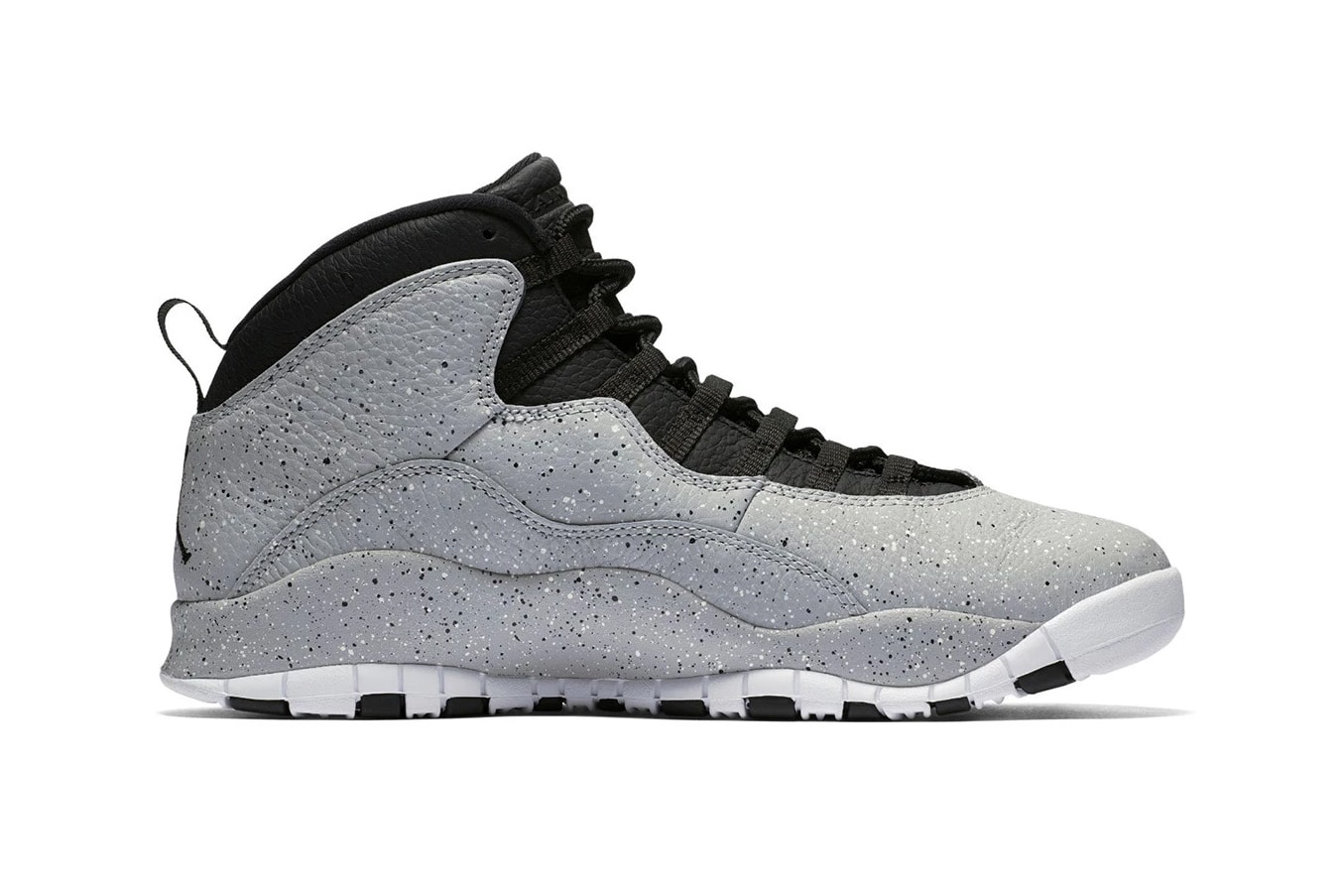 Air Jordan 10 Retro “Light Smoke” Release date jordan brand info drop sneaker footwear black white grey speckled Michael jordan