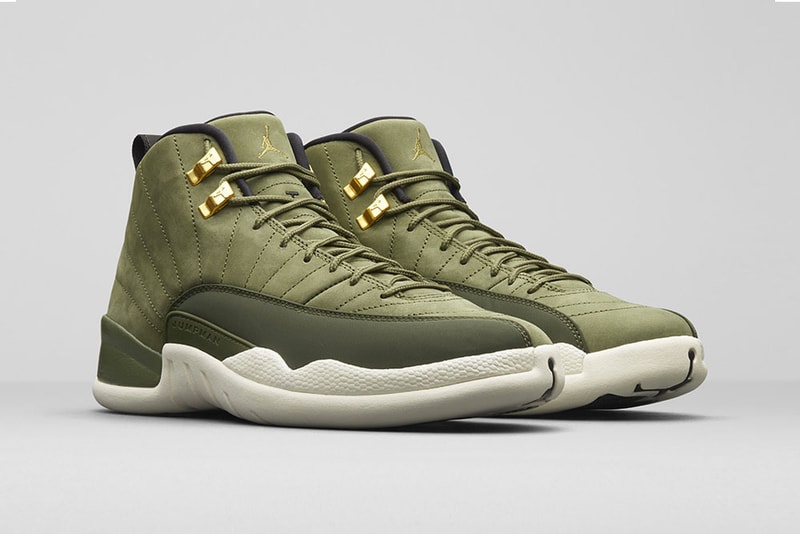 Jordan Brand Air Jordan 12 Class of 2003 chris paul West Forsyth High School release info Olive Canvas Sail Black Metallic Gold