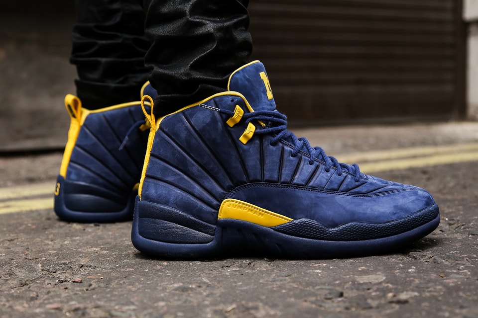 Air Jordan 12 X Psny Michigan On Foot Look Hypebeast Air Jordan 12 X Psny Michigan On Foot Look Hypebeast