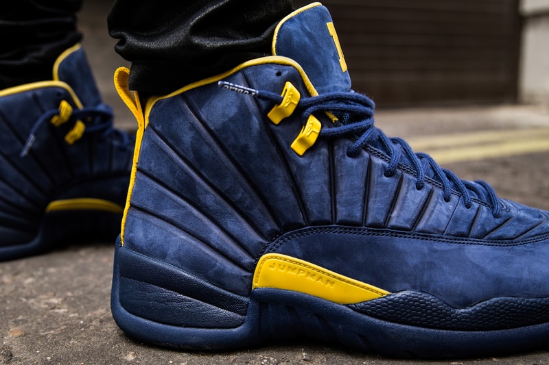 Air Jordan 12 x Public School NY "Michigan" Friends & Family Closer Look Sneakers Kicks Shoes Trainers Collab Collaboration Rare Coming Releasing Soon
