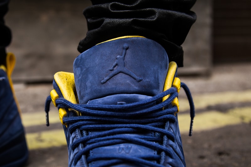 Air Jordan 12 x Public School NY "Michigan" Friends & Family Closer Look Sneakers Kicks Shoes Trainers Collab Collaboration Rare Coming Releasing Soon