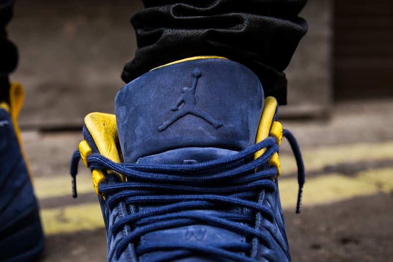 Air Jordan 12 X Psny Michigan On Foot Look Hypebeast