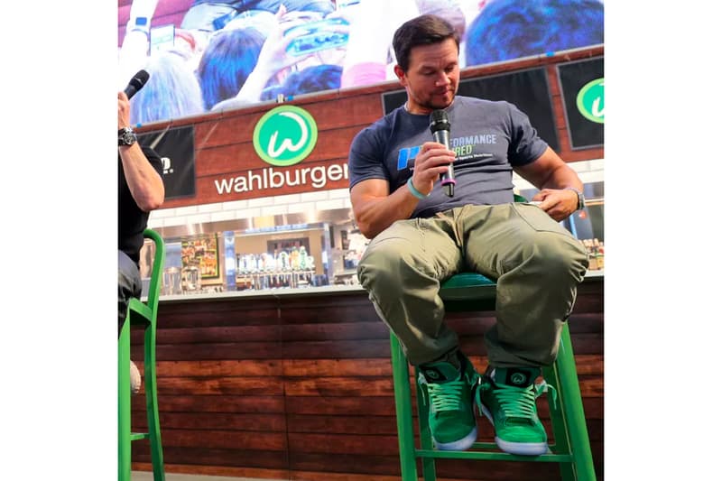 Mark Wahlberg Wahlburgers Air Jordan 4 green jordan brand sneakers footwear