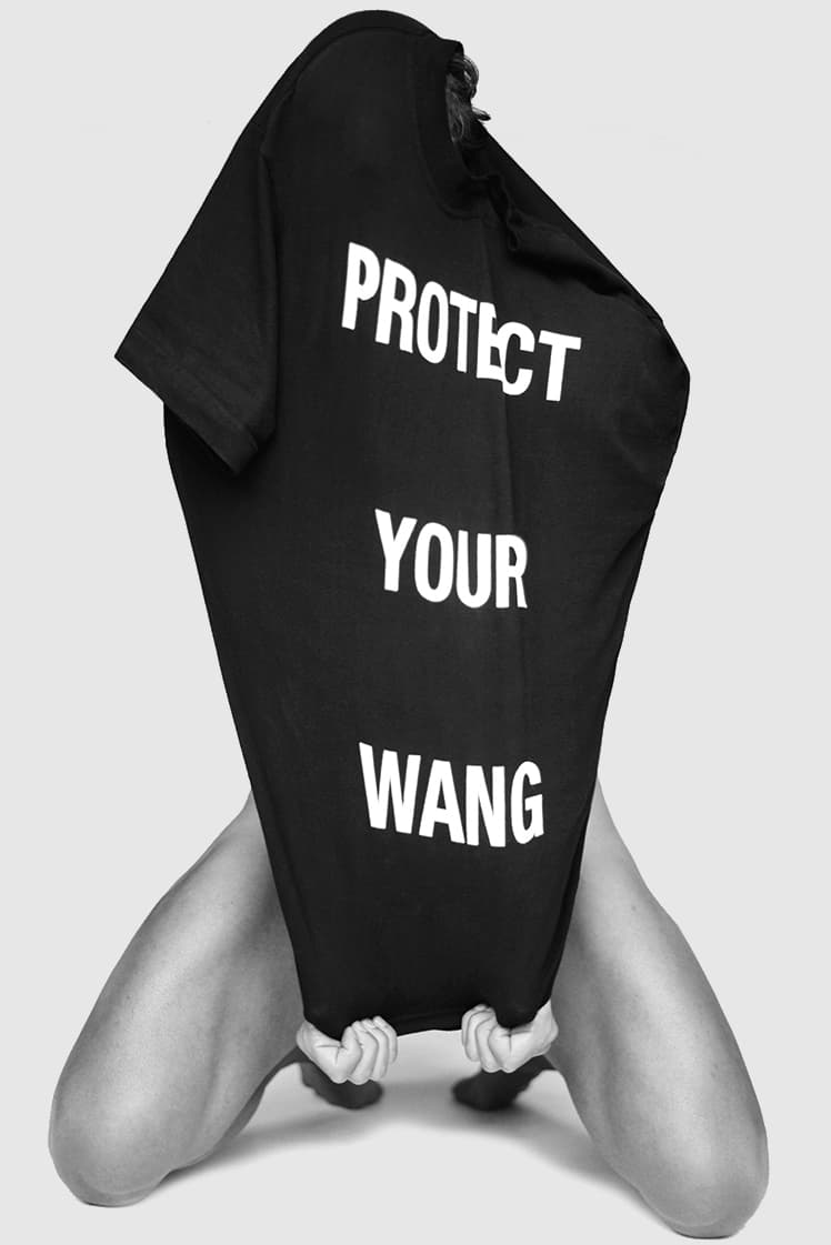 Alexander Wang Trojan 'Protect Your Wang' Capsule Collection Pride Apparel T-Shirt Socks Cap Bandana
