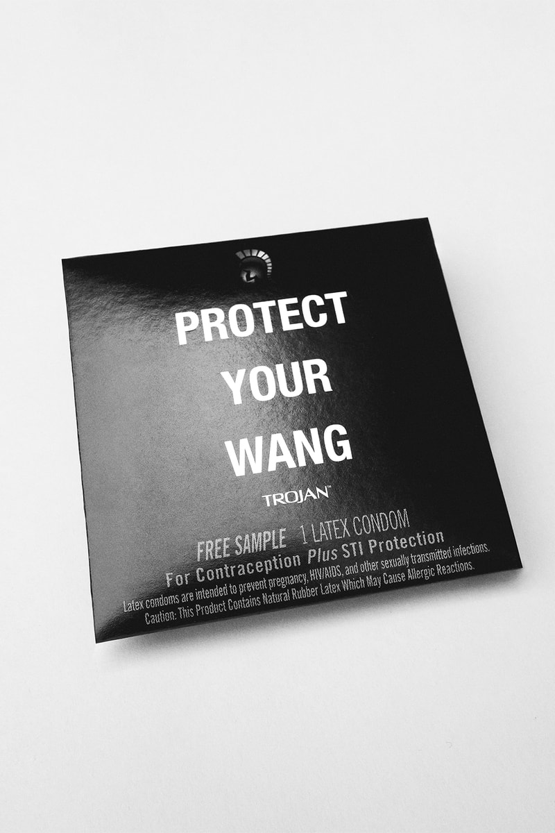Alexander Wang Trojan 'Protect Your Wang' Capsule Collection Pride Apparel T-Shirt Socks Cap Bandana