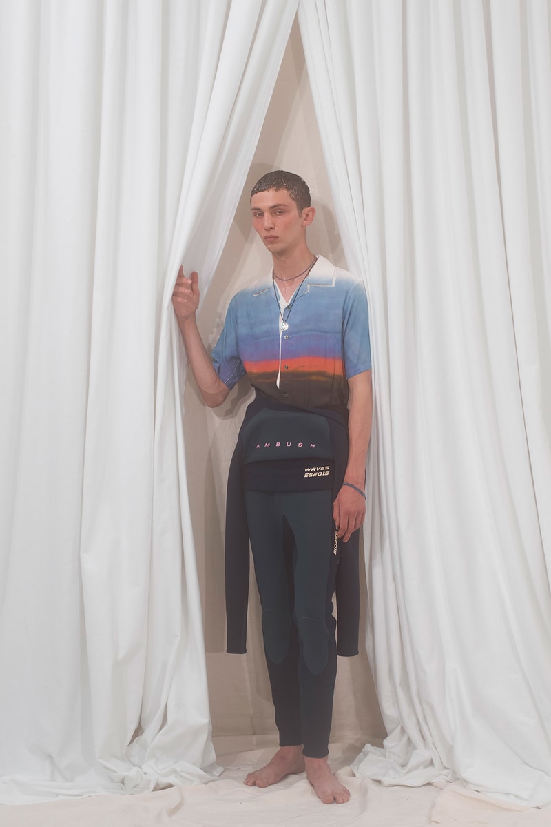 AMBUSH Yoon ahn verbal spring summer 2019 collection runway presentation surfboard hawaii beach