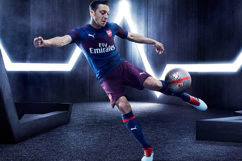 Arsenal 2018 2019 PUMA Away Kit peacoat navy blue jerseys soccer football