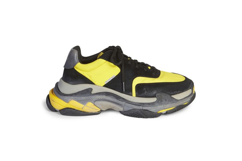 Balcneiaga Triple S black/yellow navy footwear luxury fashion 2018