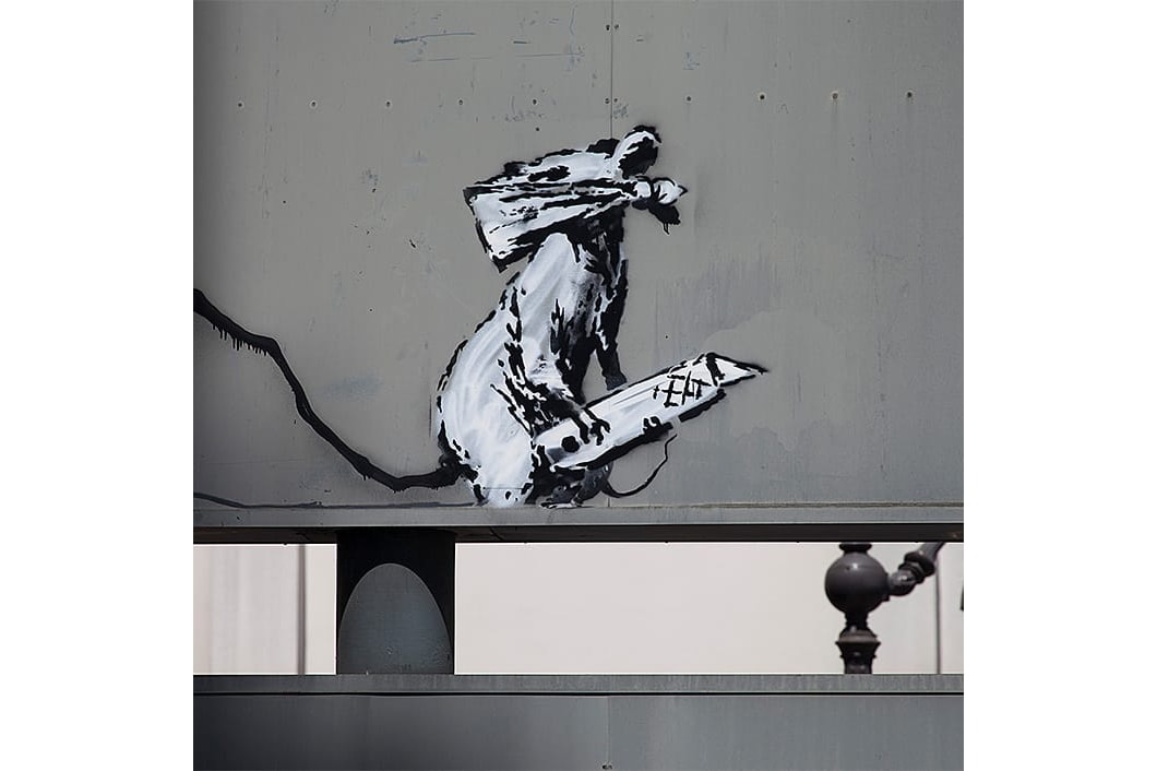 Banksy Paris France rat stencils eiffel tower Centre Pompidou