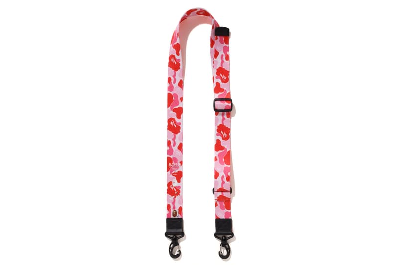 bape ABC CAMERA WIDE STRAP pink