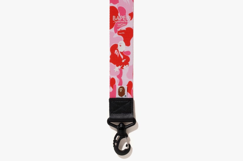 bape ABC CAMERA WIDE STRAP pink