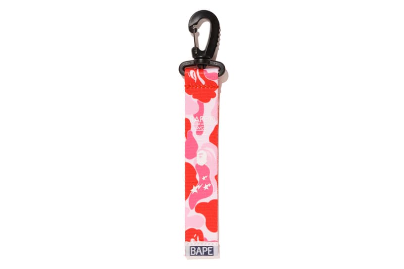 bape ABC CAMERA WIDE STRAP pink