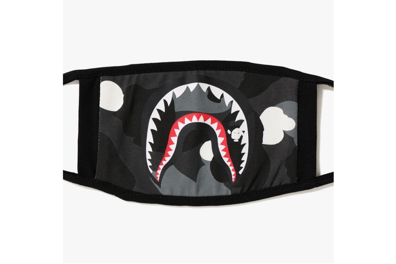 bape city camo shark mask black glow in the dark