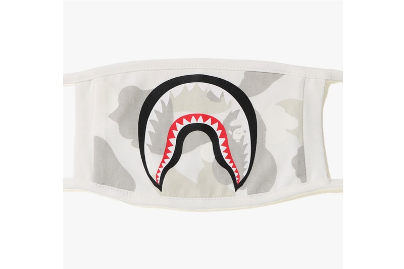 bape city camo shark mask white glow in the dark