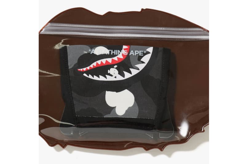 bape city camo shark mask black glow in the dark ape package