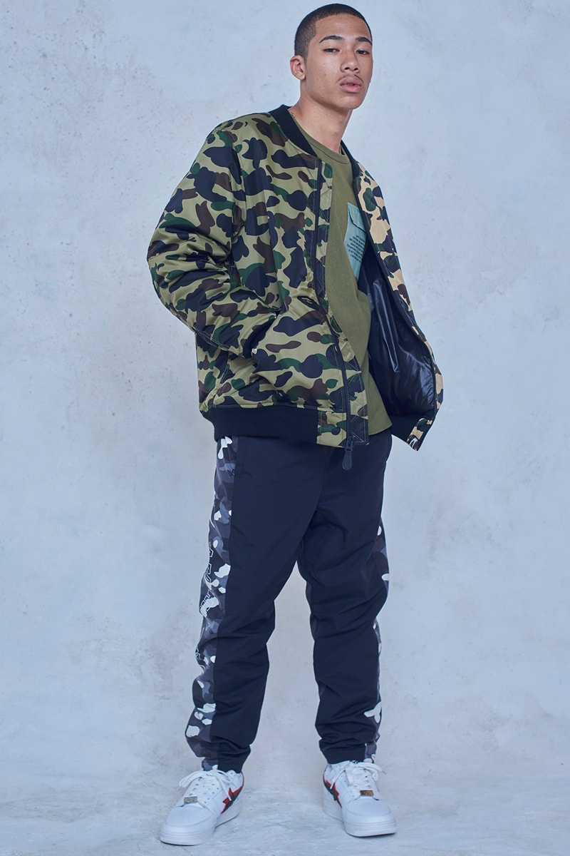 BAPE Lookbook Fall/Winter 2018 Camo Shark Head Sneakers Bapesta Closer Look First Details Release News