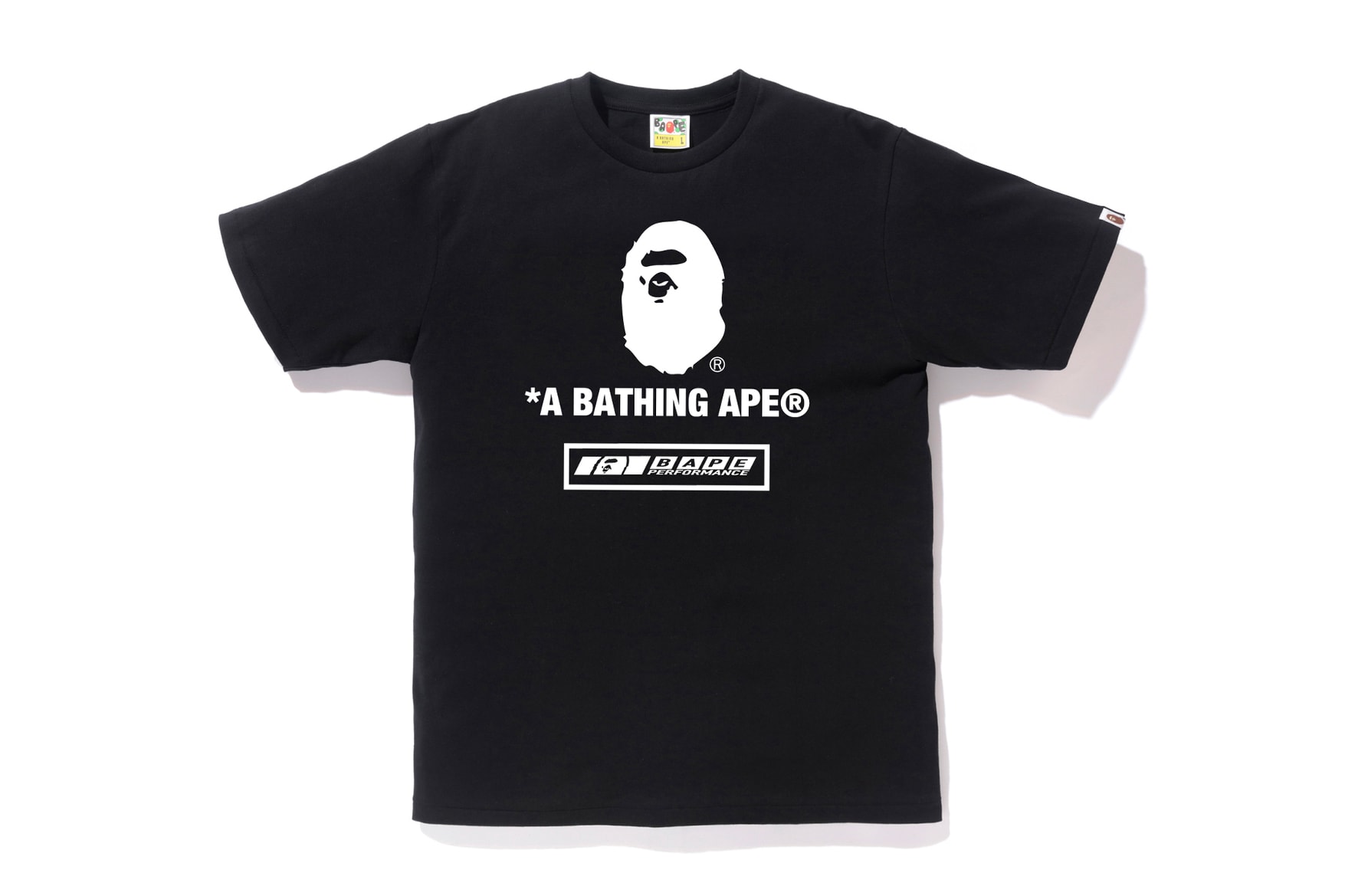 bape football soccer collection black tee