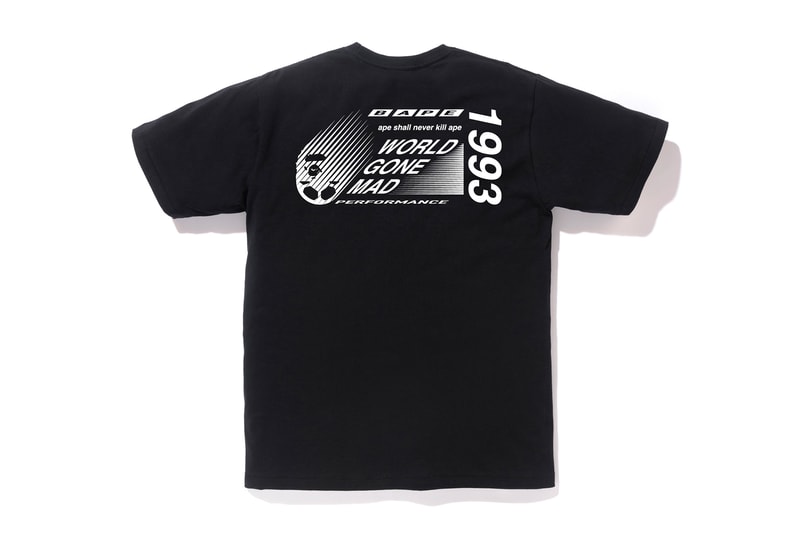 bape football soccer collection black tee