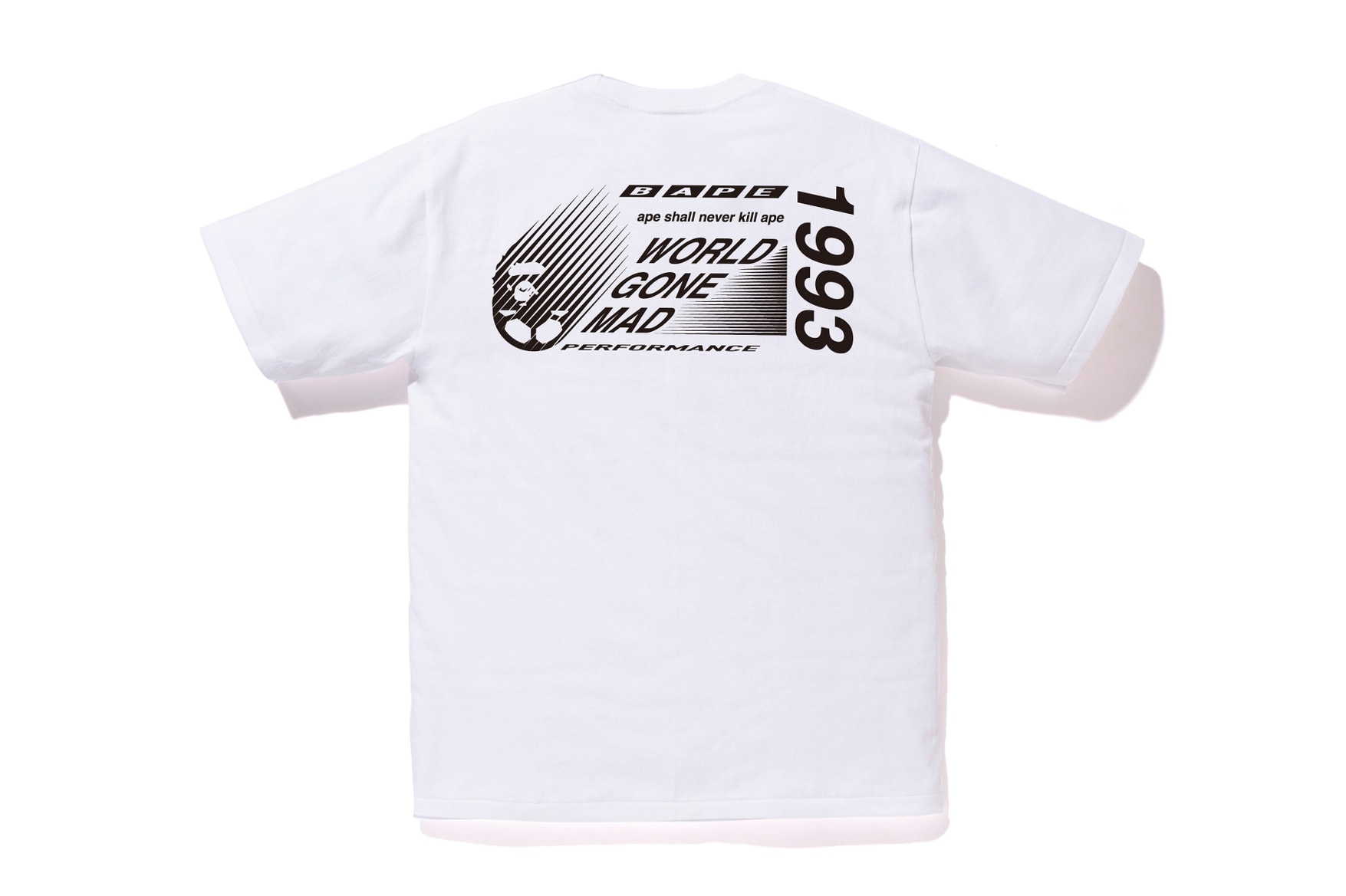 bape football soccer collection white tee