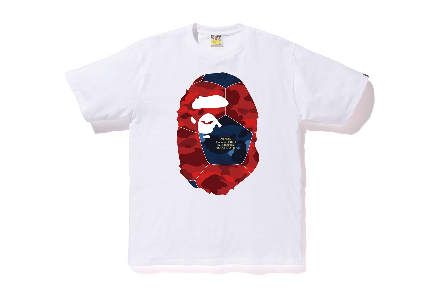 bape football soccer collection white camo tee