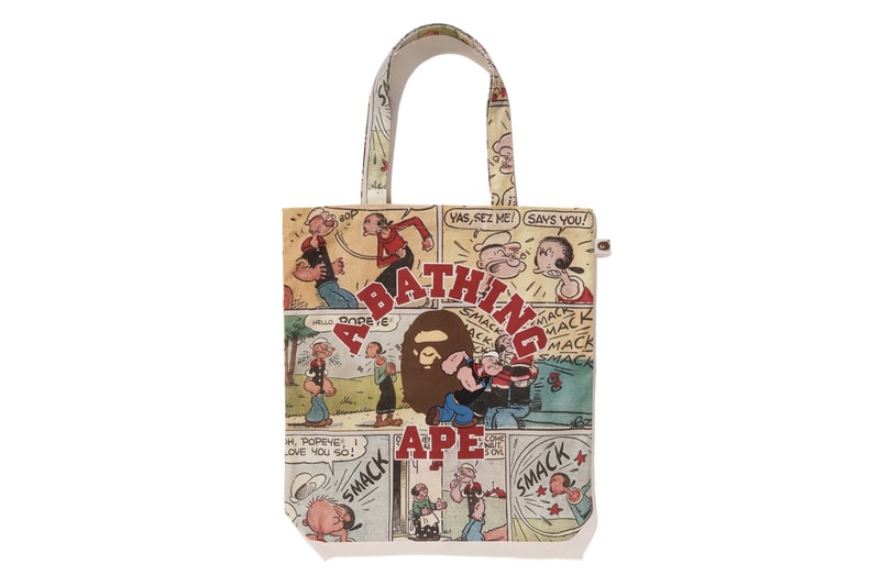 BAPE x Popeye 2018 Collection T-Shirts Hoodies Accessories Tote Bags Keychains Clocks Graphic Cartoon Cominc