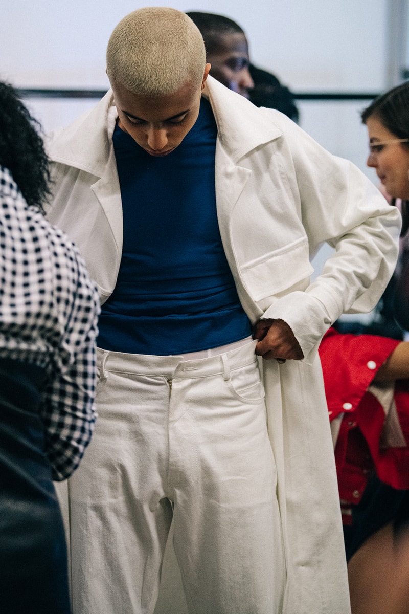 Bianca Saunders Spring/Summer 2019 Backstage LFWM London Fashion Week: Men's