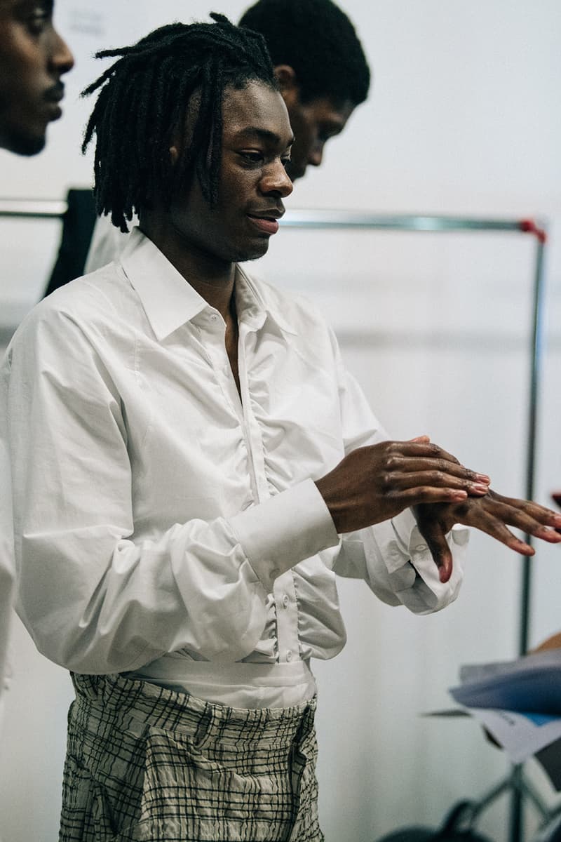 Bianca Saunders Spring/Summer 2019 Backstage LFWM London Fashion Week: Men's