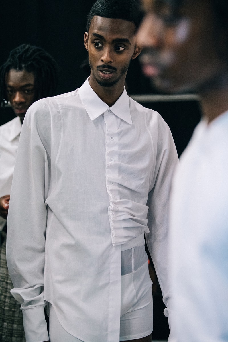 Bianca Saunders Spring/Summer 2019 Backstage LFWM London Fashion Week: Men's