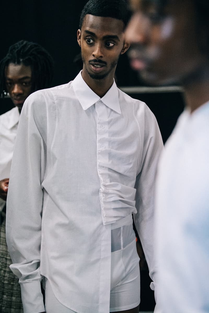 Bianca Saunders Spring/Summer 2019 Backstage LFWM London Fashion Week: Men's