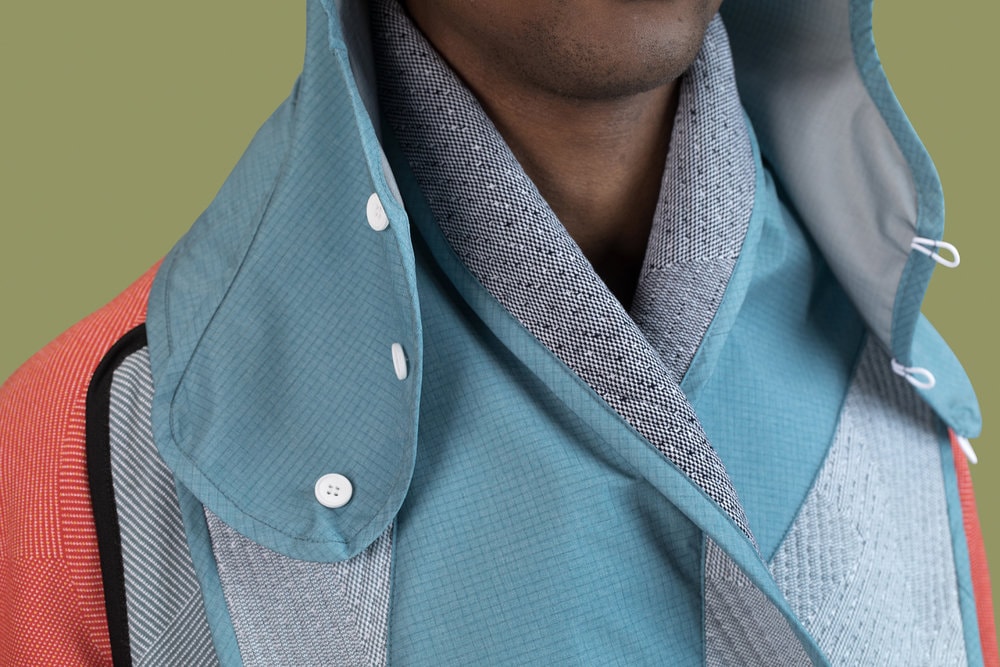 BYBORRE Spring Summer 2019 collection lookbook editorial Lotte van Raalte interview Borre Akkersdijk exclusive gore tex layer textile woven weave 8 bit