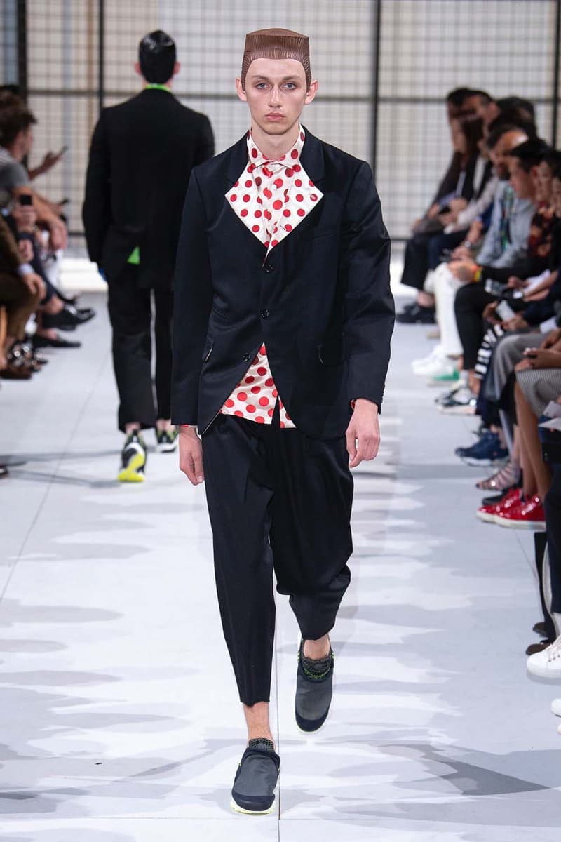 COMME des GARÇONS HOMME Plus nike collaboration spalwart presto boot deconstructed remake menswear spring summer 2019 runway paris fashion week