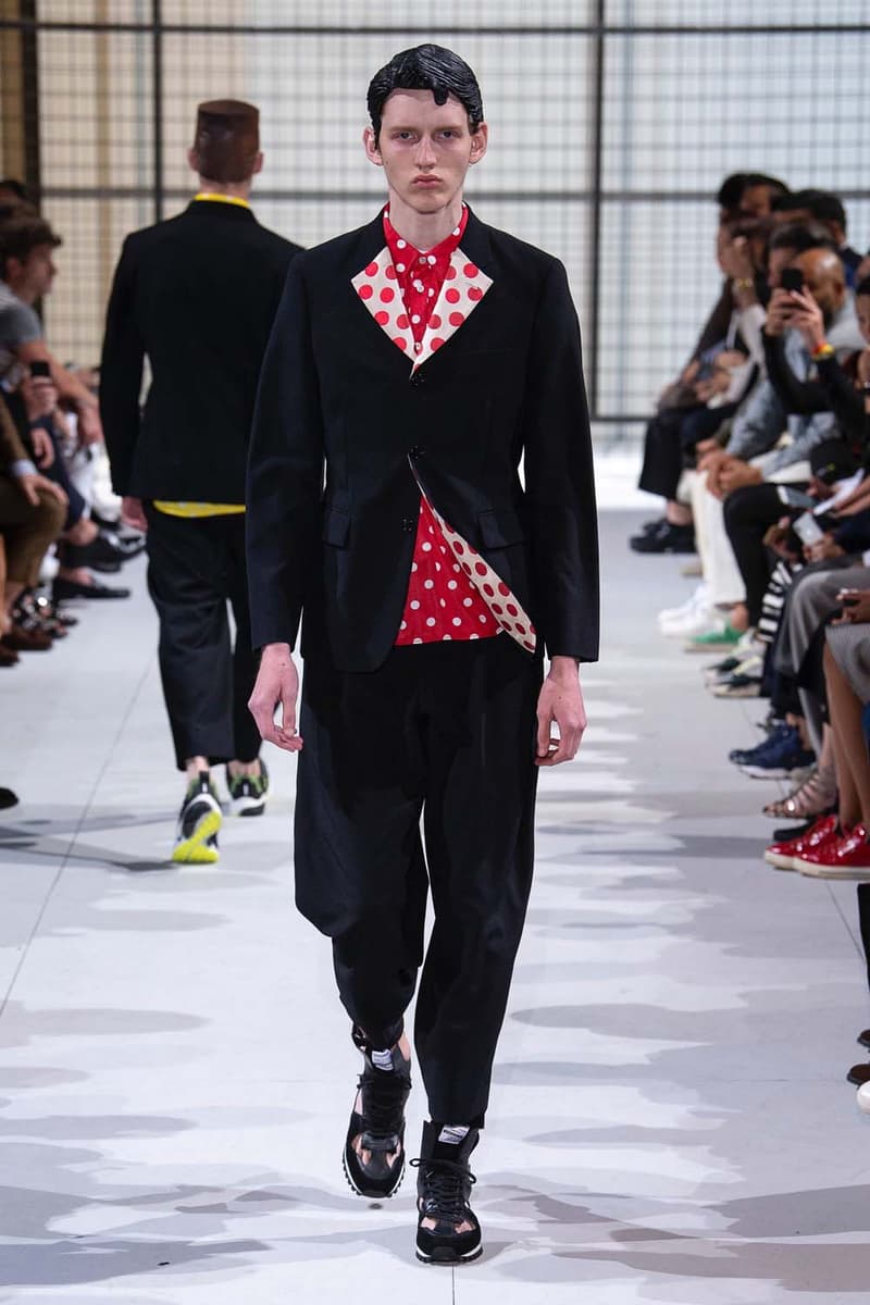 COMME des GARÇONS HOMME Plus nike collaboration spalwart presto boot deconstructed remake menswear spring summer 2019 runway paris fashion week