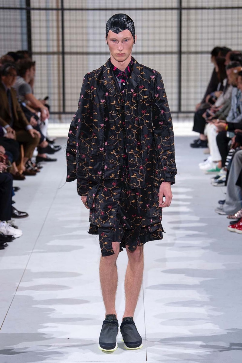 COMME des GARÇONS HOMME Plus nike collaboration spalwart presto boot deconstructed remake menswear spring summer 2019 runway paris fashion week