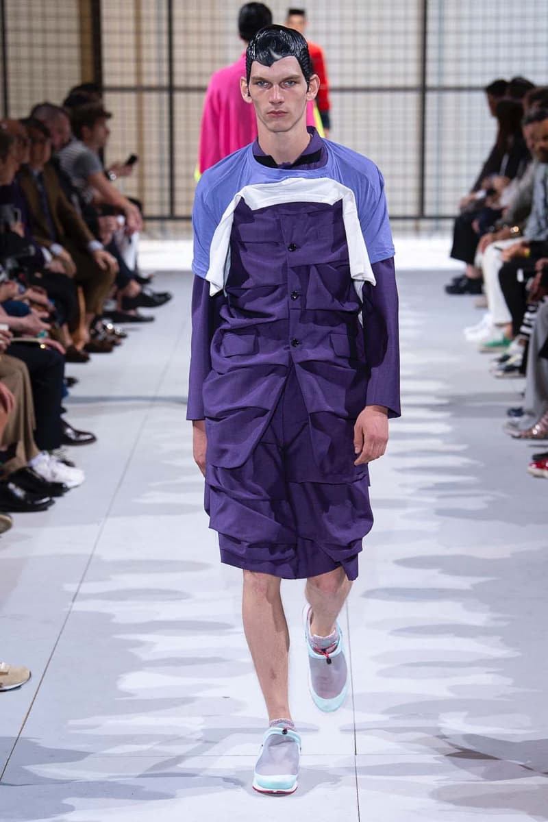 COMME des GARÇONS HOMME Plus nike collaboration spalwart presto boot deconstructed remake menswear spring summer 2019 runway paris fashion week