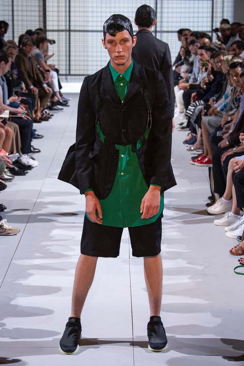 COMME des GARÇONS HOMME Plus nike collaboration spalwart presto boot deconstructed remake menswear spring summer 2019 runway paris fashion week