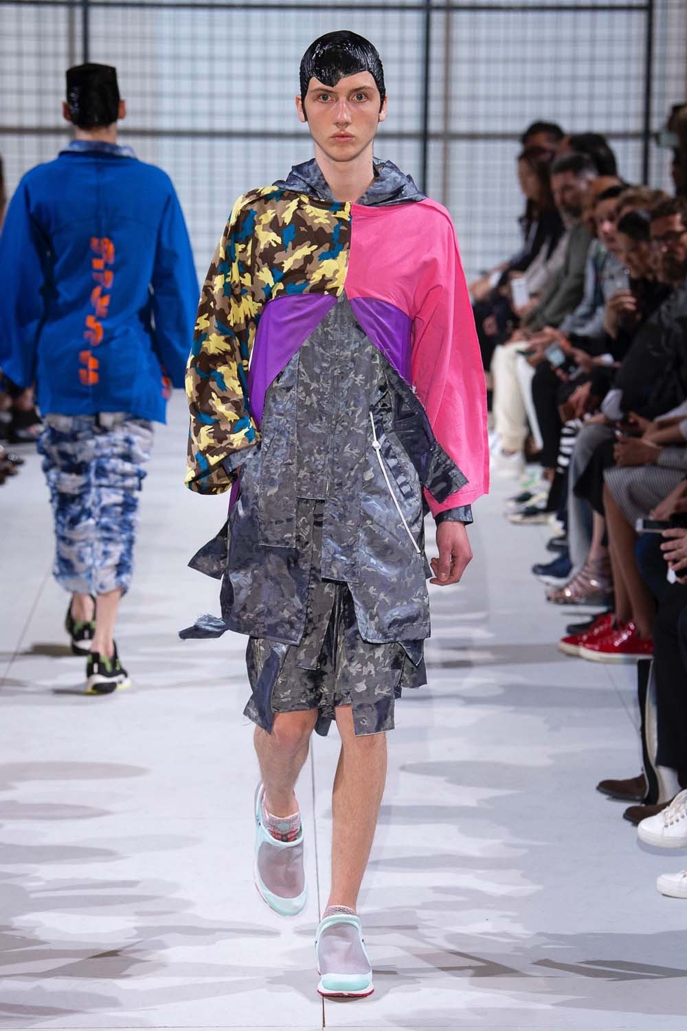 COMME des GARÇONS HOMME Plus nike collaboration spalwart presto boot deconstructed remake menswear spring summer 2019 runway paris fashion week