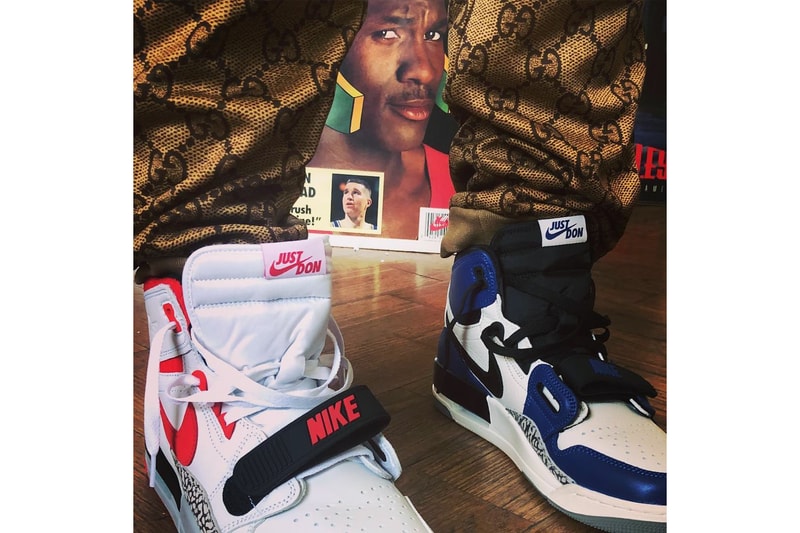 Just Don Don C Jordan Legacy 312 Split Colorway Jordan brand sneaker Air Jordan red blue release date chicago