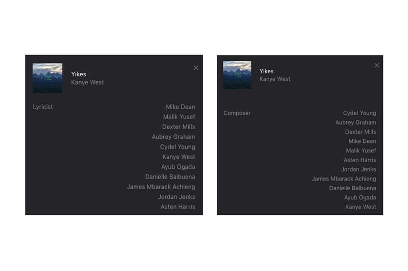 Drake Co-Writing Credit Kanye Yikes Track Ye