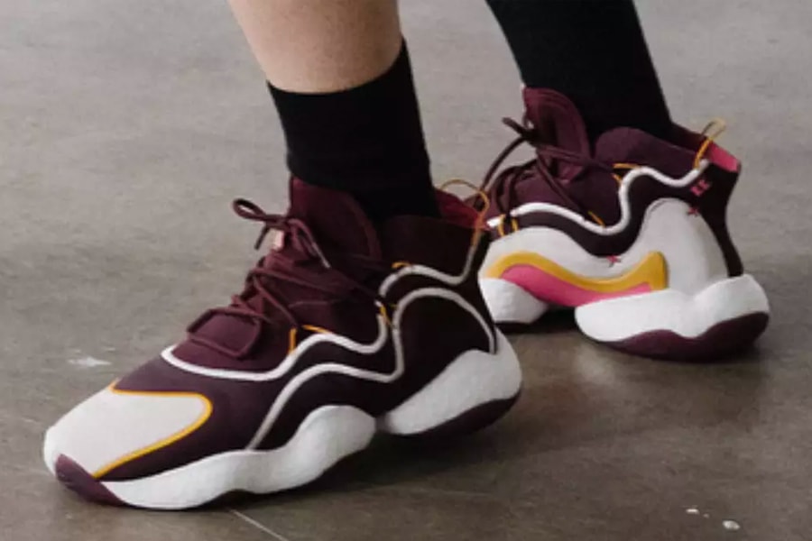 Eric Emanuel adidas Crazy BYW sneakers footwear burgundy white yellow pink