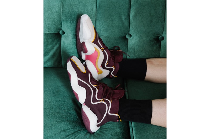 Eric Emanuel adidas Crazy BYW sneakers footwear burgundy white yellow pink