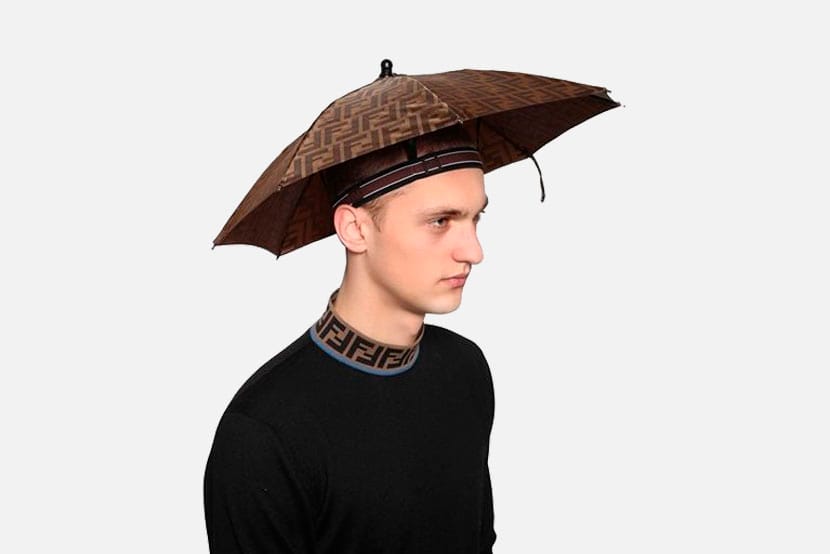 Fendi Logo Print Headband Umbrella 