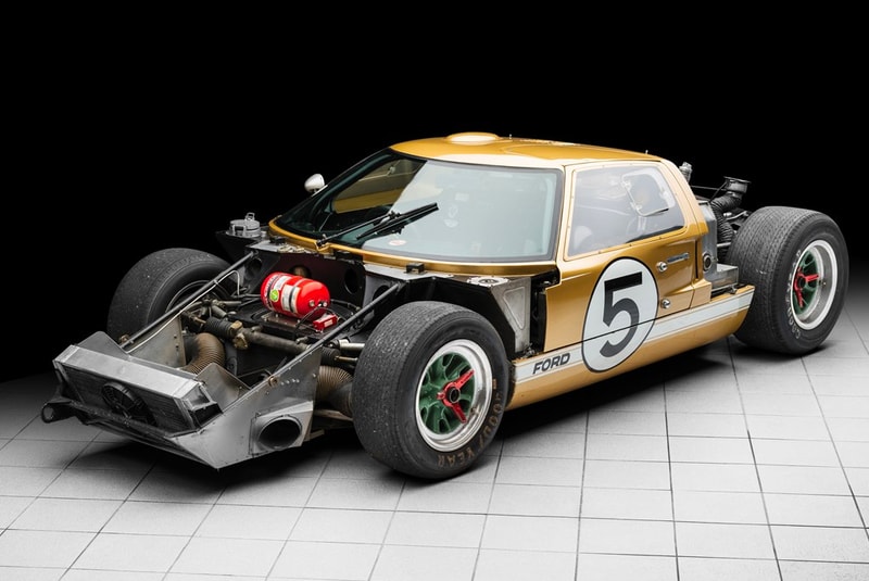Ford GT40 Gold RM Sotheby's Auction racing race car 1966 24 Hours of Le Mans third place Ronnie Bucknum Dick Hutcherson Holman Moody racing team automotive