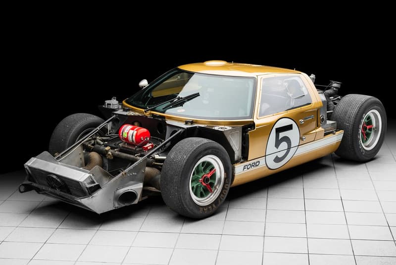 Ford GT40 Gold RM Sotheby's Auction racing race car 1966 24 Hours of Le Mans third place Ronnie Bucknum Dick Hutcherson Holman Moody racing team automotive